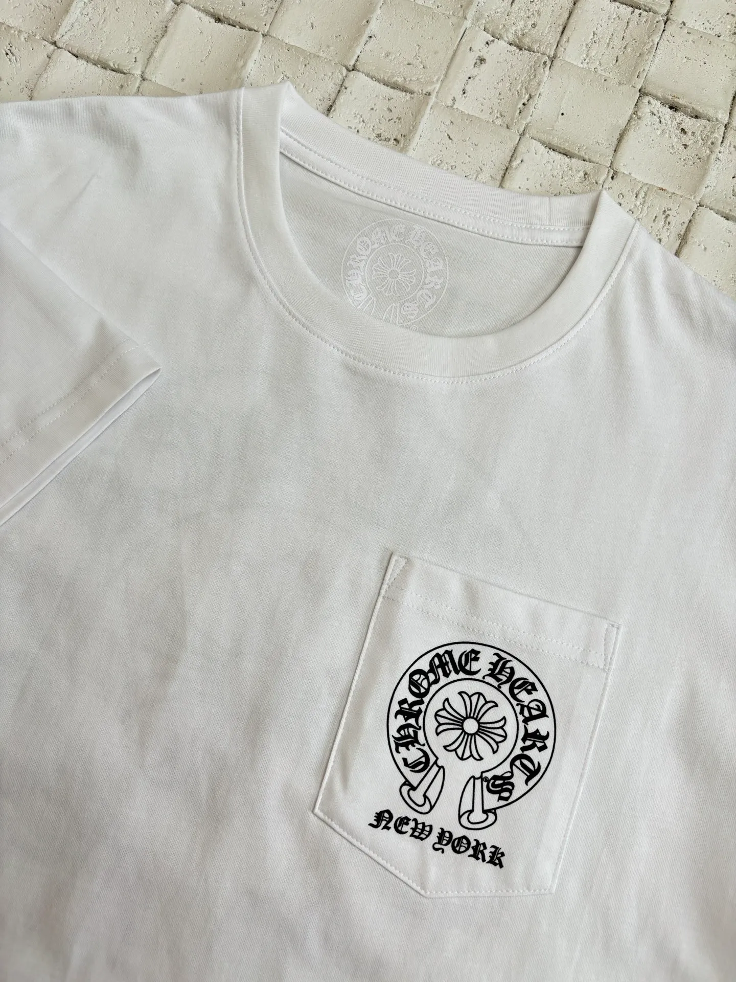 🅿️270 Chrome Heart*/Chrome Heart 25SS CH New York limited horseshoe print short-sleeved T-shirt. The fabric is made of 26-woven 200g cotton. The printing uses special imported slurry. Customized supporting accessories. Size: S/M/L